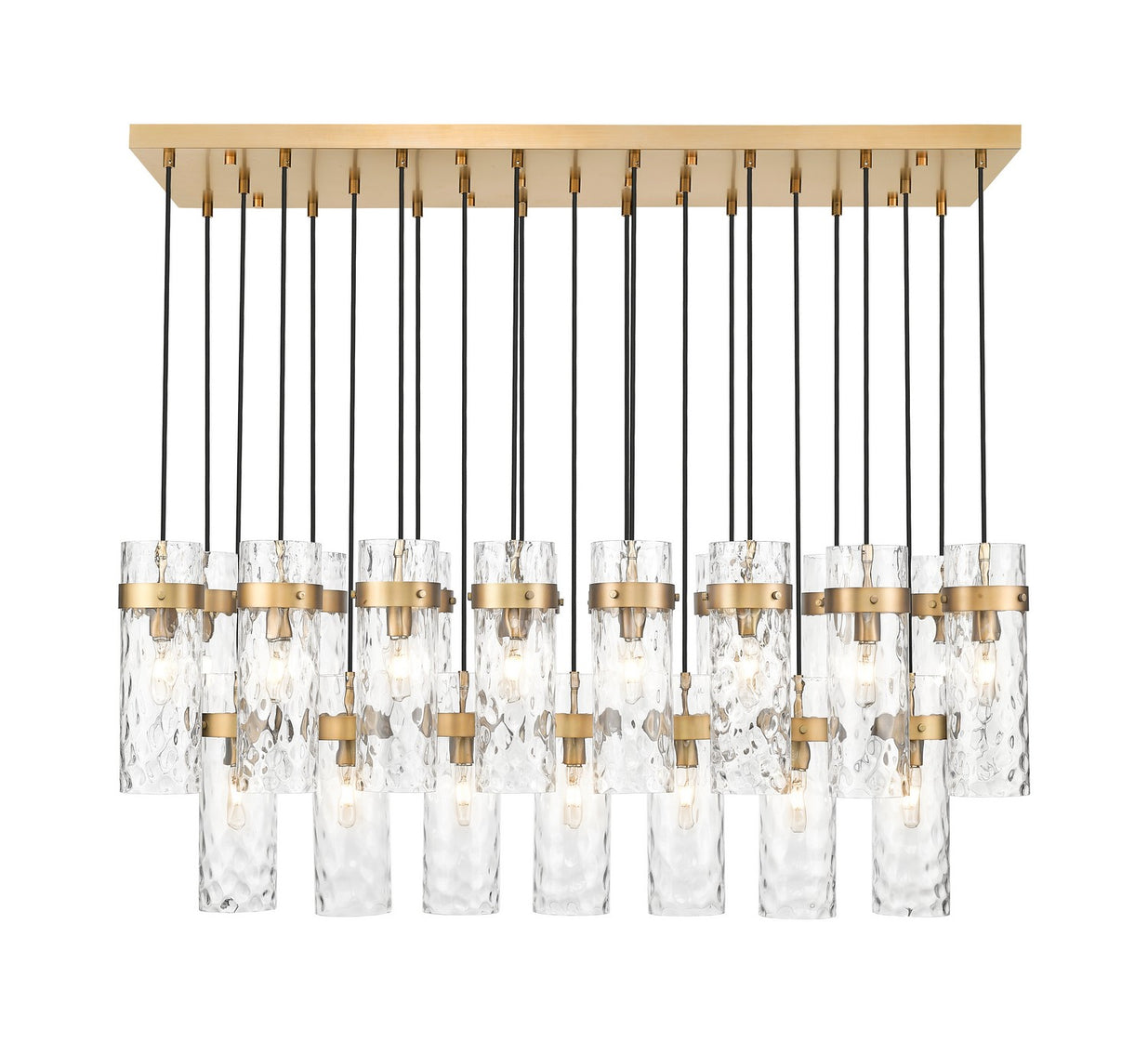 Z-Lite - 7002P5-23L-RB - 23 Light Linear Chandelier - Fontaine - Rubbed Brass