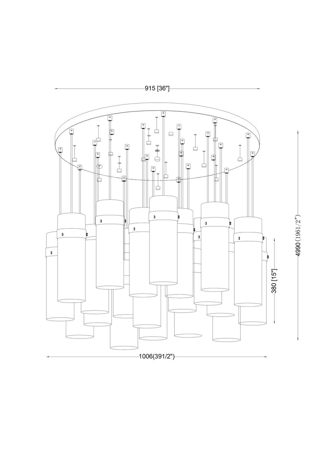 Z-Lite - 7002P5-27R-RB - 27 Light Chandelier - Fontaine - Rubbed Brass