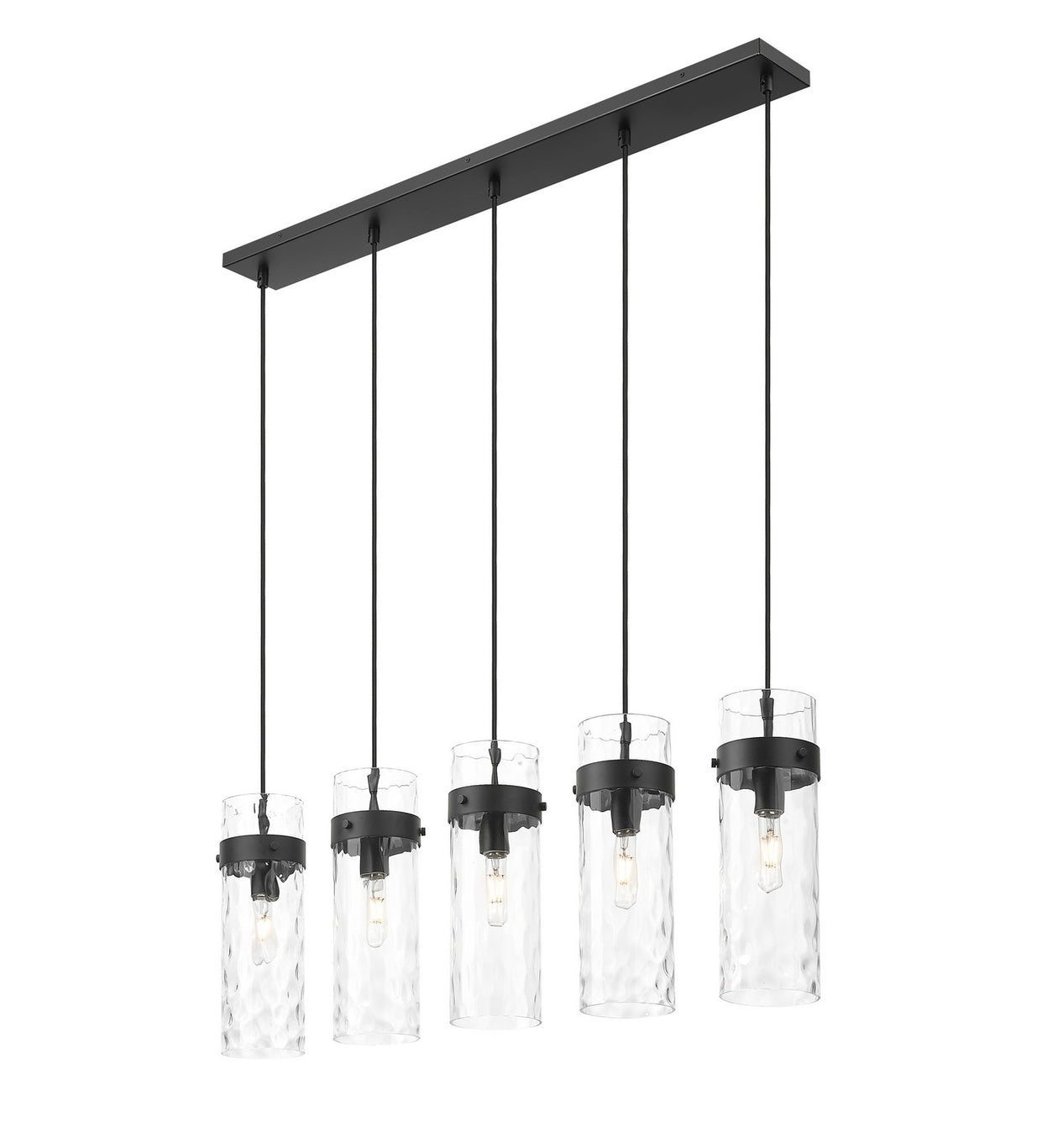 Z-Lite - 7002P5-5L-MB - Five Light Linear Chandelier - Fontaine - Matte Black