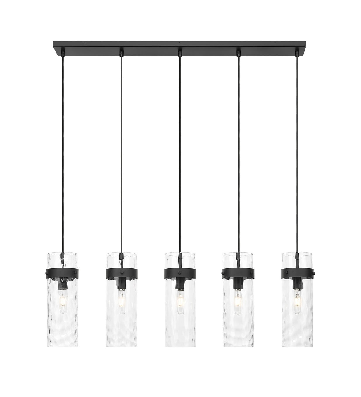 Z-Lite - 7002P5-5L-MB - Five Light Linear Chandelier - Fontaine - Matte Black