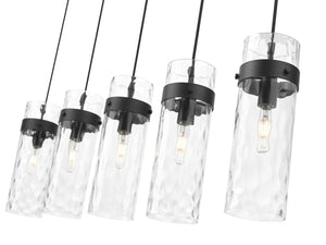 Z-Lite - 7002P5-5L-MB - Five Light Linear Chandelier - Fontaine - Matte Black