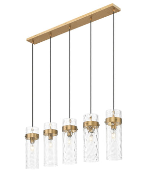 Z-Lite - 7002P5-5L-RB - Five Light Linear Chandelier - Fontaine - Rubbed Brass