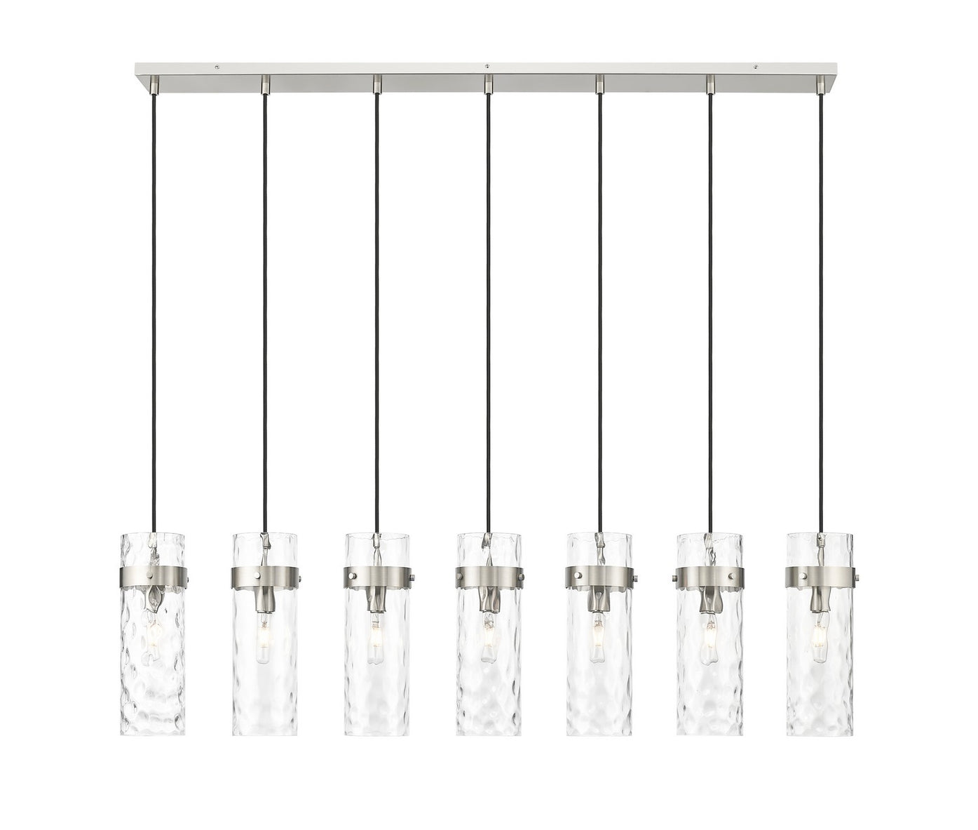 Z-Lite - 7002P5-7L-BN - Seven Light Linear Chandelier - Fontaine - Brushed Nickel
