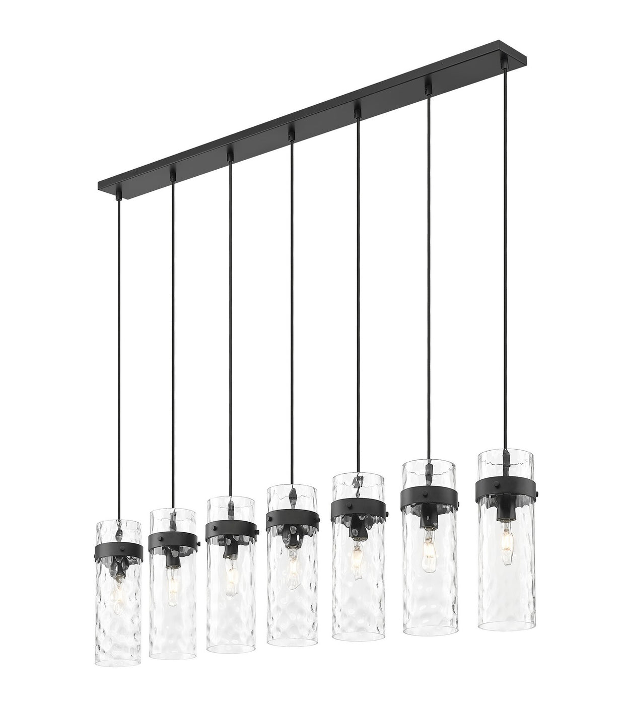 Z-Lite - 7002P5-7L-MB - Seven Light Linear Chandelier - Fontaine - Matte Black