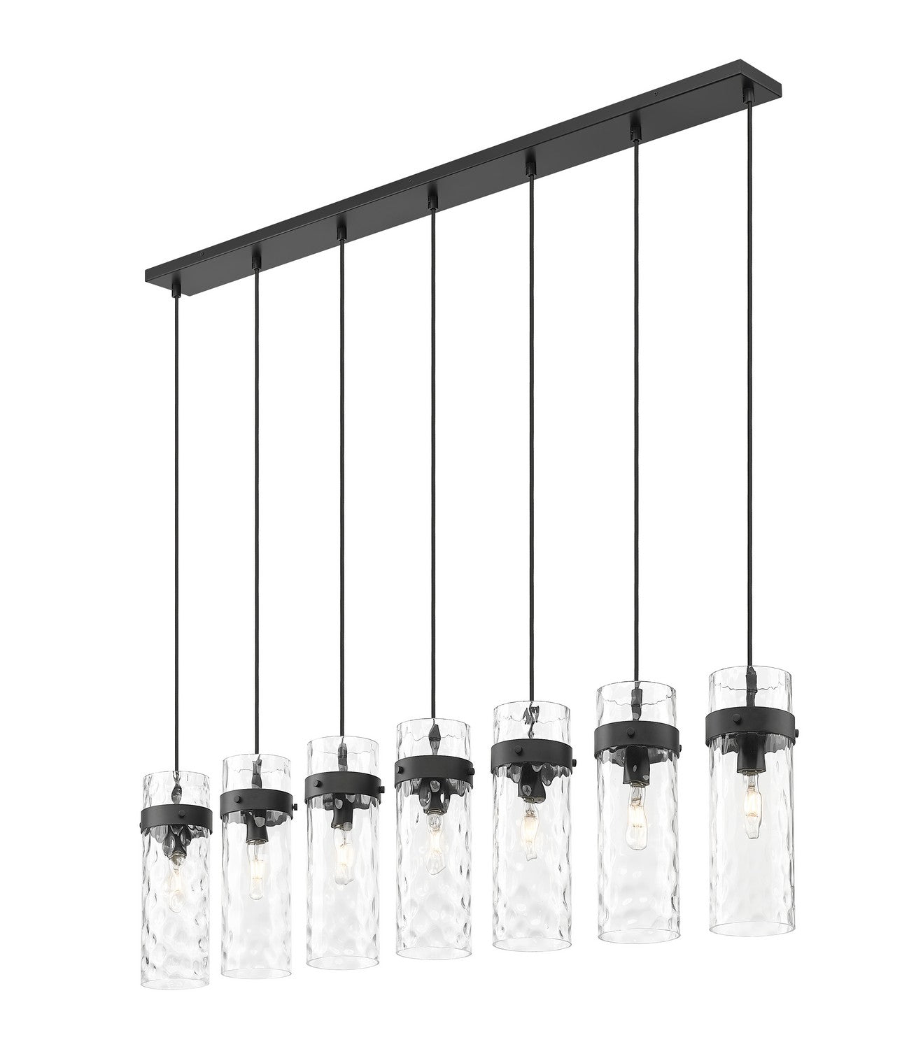Z-Lite - 7002P5-7L-MB - Seven Light Linear Chandelier - Fontaine - Matte Black