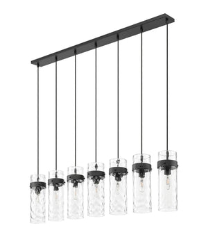 Z-Lite - 7002P5-7L-MB - Seven Light Linear Chandelier - Fontaine - Matte Black