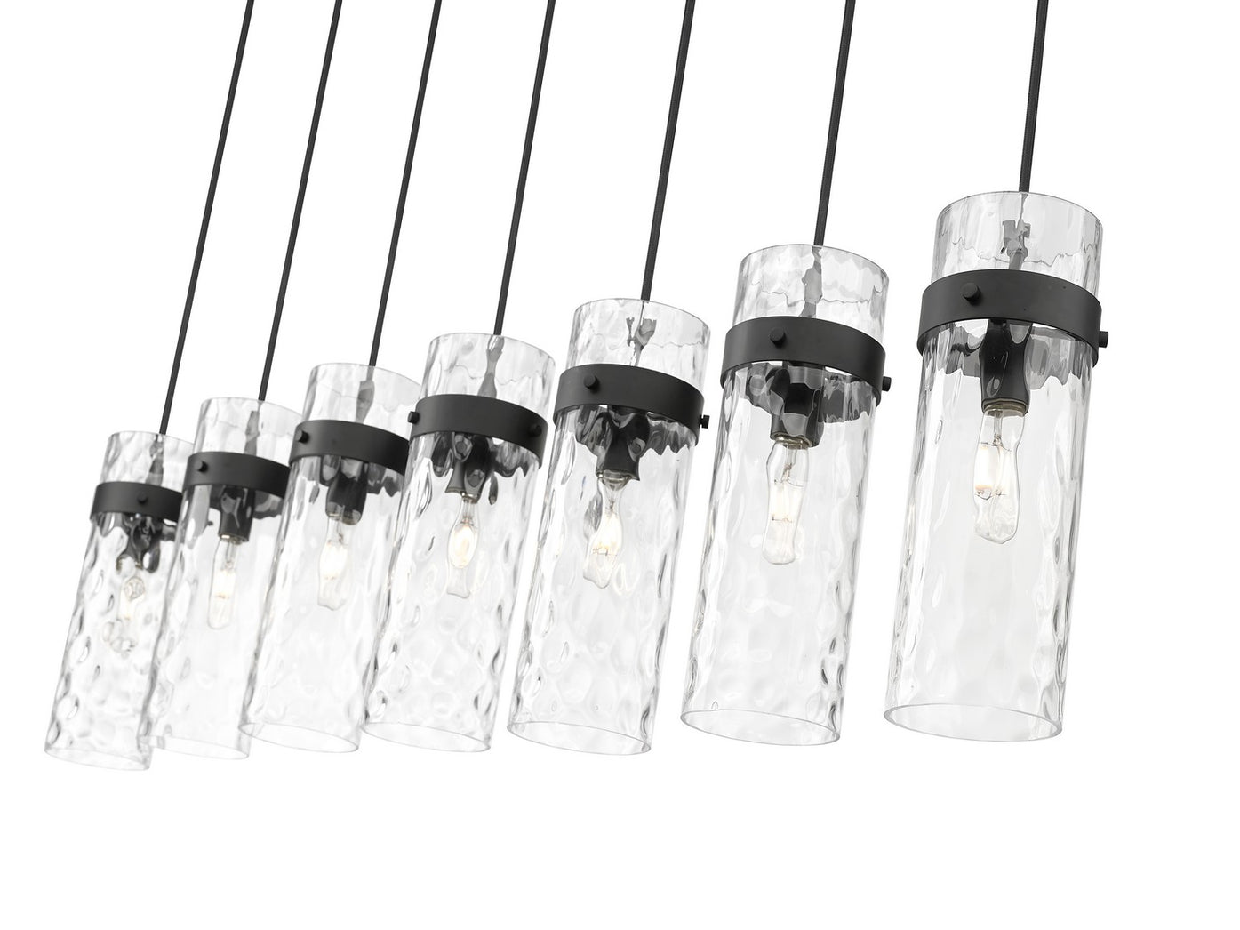 Z-Lite - 7002P5-7L-MB - Seven Light Linear Chandelier - Fontaine - Matte Black