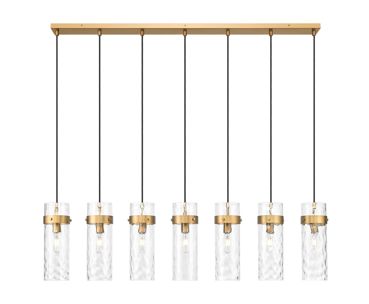 Z-Lite - 7002P5-7L-RB - Seven Light Linear Chandelier - Fontaine - Rubbed Brass