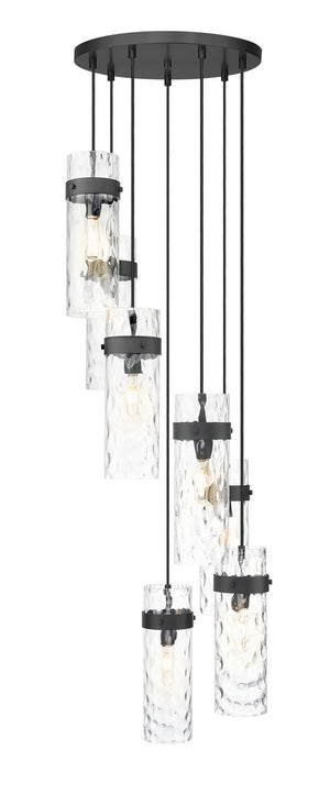 Z-Lite - 7002P5-7R-MB - Seven Light Chandelier - Fontaine - Matte Black
