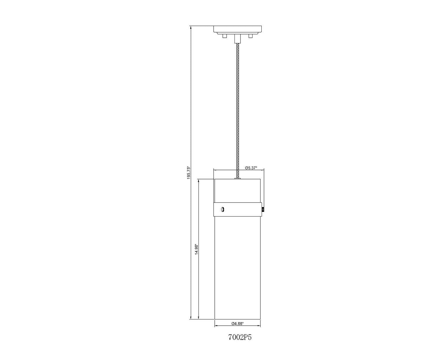 Z-Lite - 7002P5-RB - One Light Pendant - Fontaine - Rubbed Brass