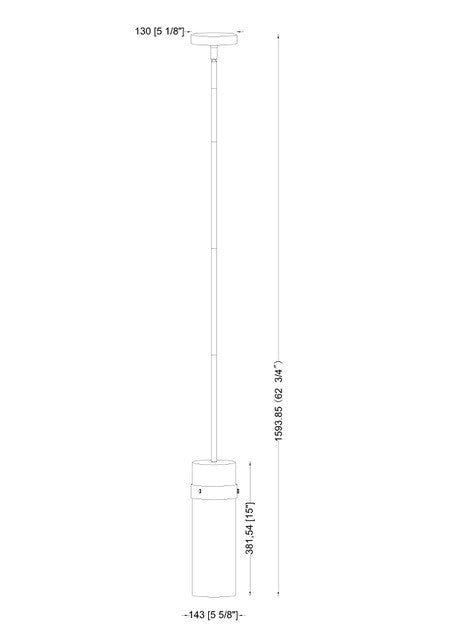 Z-Lite - 7002P5-ROD-BN - One Light Pendant - Fontaine - Brushed Nickel