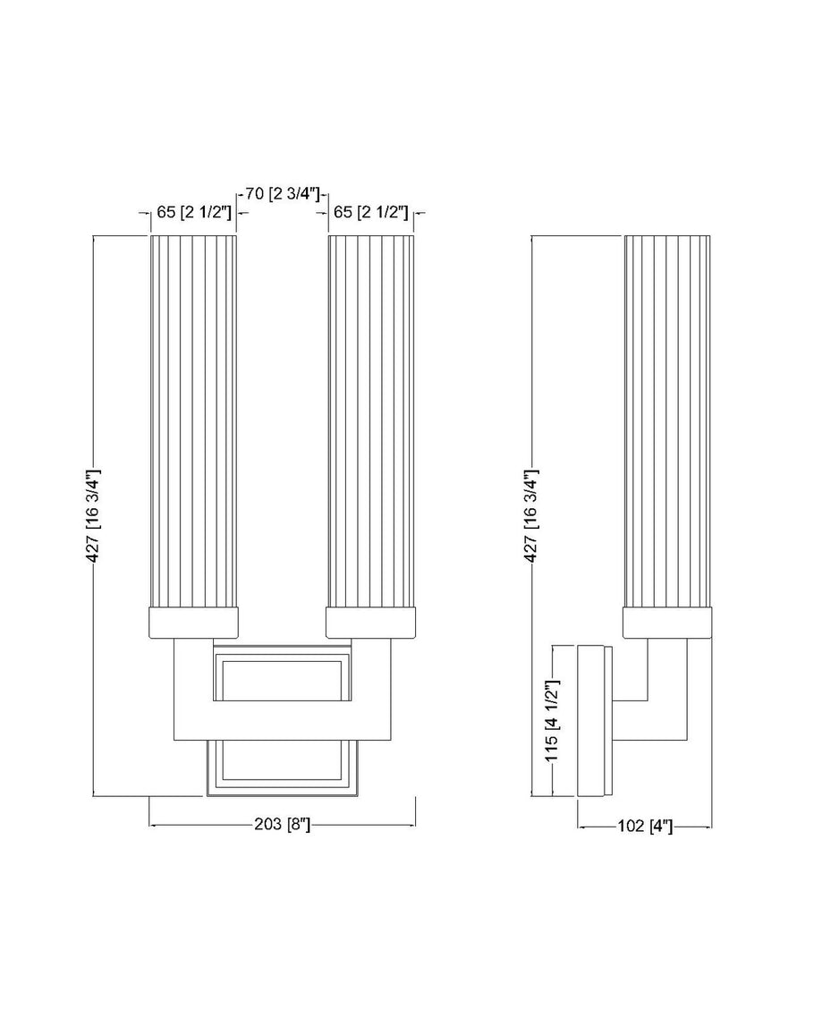 Z-Lite - 740-2S-BN - Two Light Wall Sconce - Beau - Brushed Nickel