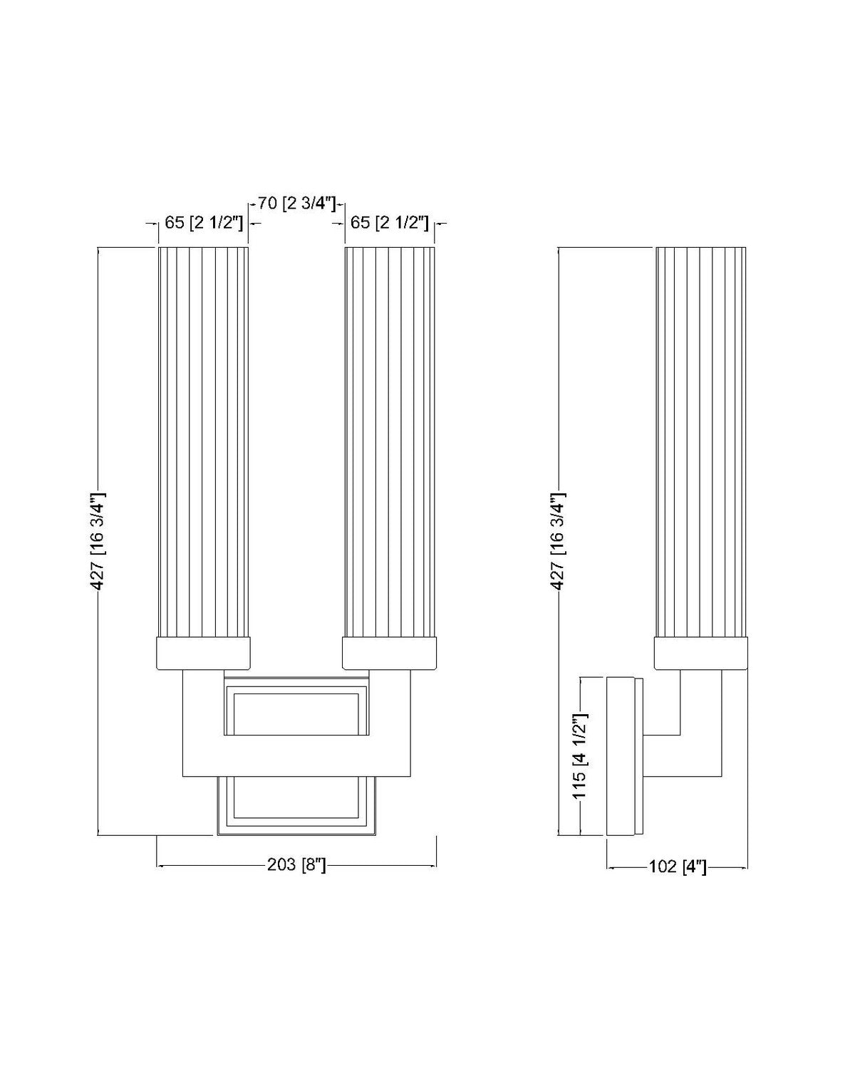 Z-Lite - 740-2S-RB - Two Light Wall Sconce - Beau - Rubbed Brass