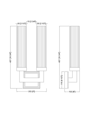 Z-Lite - 740-2S-RB - Two Light Wall Sconce - Beau - Rubbed Brass