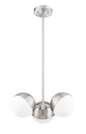 Z-Lite - 7517-3BN - Three Light Chandelier - Realm Sphere - Brushed Nickel