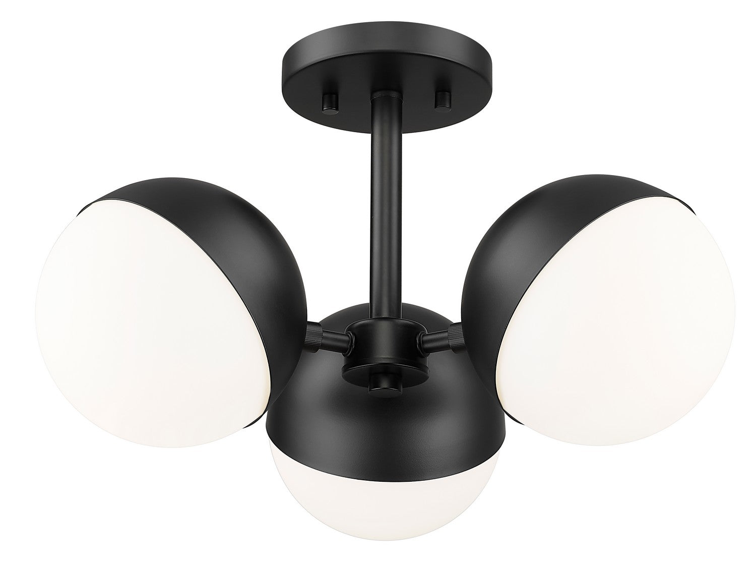 Z-Lite - 7517-3SF-MB - Three Light Semi Flush Mount - Realm Sphere - Matte Black