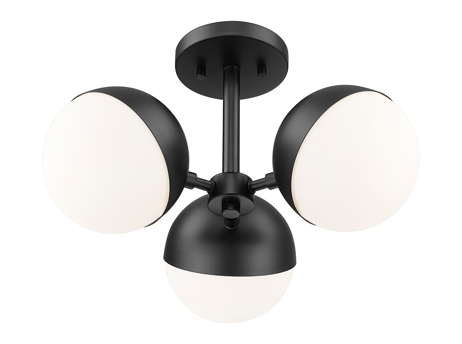 Z-Lite - 7517-3SF-MB - Three Light Semi Flush Mount - Realm Sphere - Matte Black