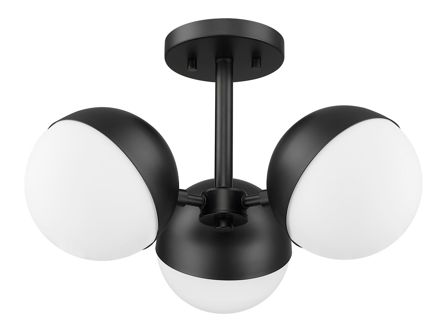 Z-Lite - 7517-3SF-MB - Three Light Semi Flush Mount - Realm Sphere - Matte Black