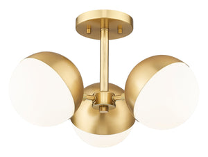 Z-Lite - 7517-3SF-MGLD - Three Light Semi Flush Mount - Realm Sphere - Modern Gold