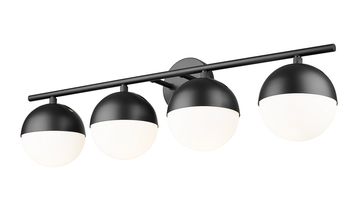 Z-Lite - 7517-4V-MB - Four Light Vanity - Realm Sphere - Matte Black