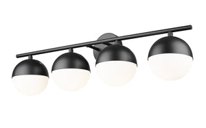 Z-Lite - 7517-4V-MB - Four Light Vanity - Realm Sphere - Matte Black