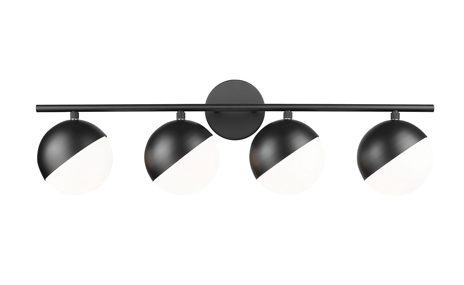Z-Lite - 7517-4V-MB - Four Light Vanity - Realm Sphere - Matte Black