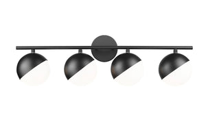 Z-Lite - 7517-4V-MB - Four Light Vanity - Realm Sphere - Matte Black