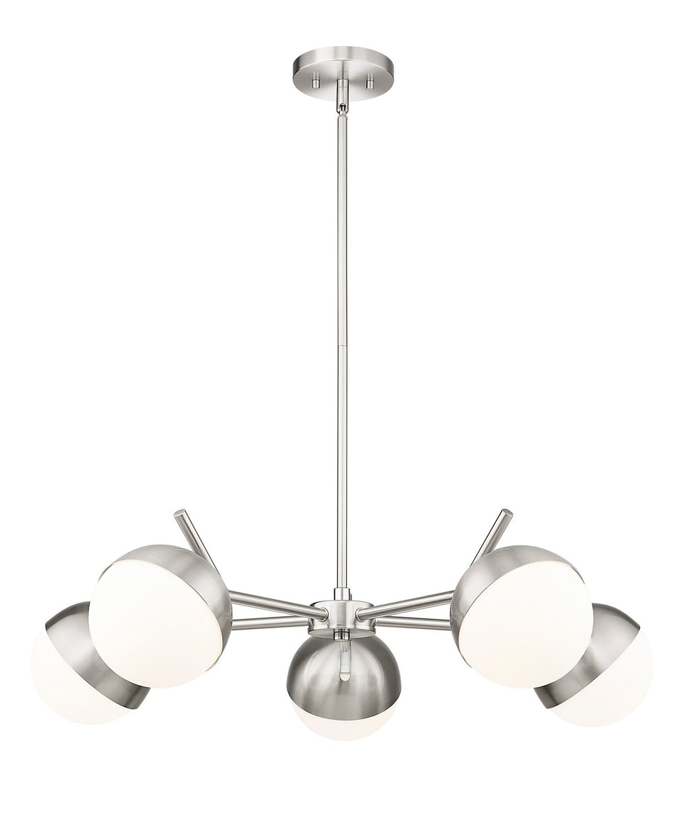 Z-Lite - 7517-5BN - Five Light Chandelier - Realm Sphere - Brushed Nickel