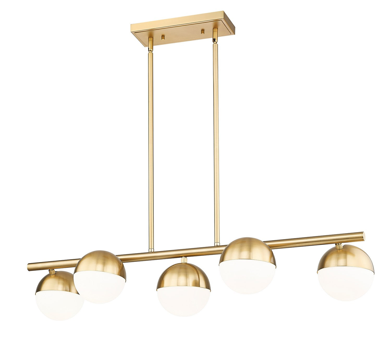 Z-Lite - 7517-5L-MGLD - Five Light Linear Chandelier - Realm Sphere - Modern Gold