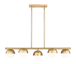 Z-Lite - 7517-5L-MGLD - Five Light Linear Chandelier - Realm Sphere - Modern Gold