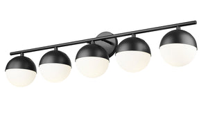 Z-Lite - 7517-5V-MB - Five Light Vanity - Realm Sphere - Matte Black