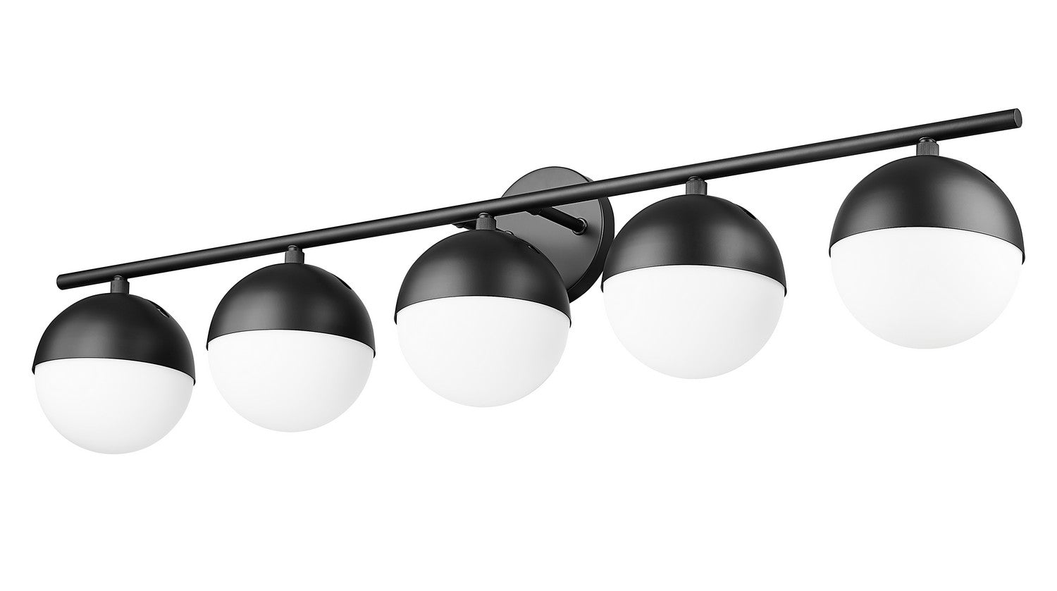 Z-Lite - 7517-5V-MB - Five Light Vanity - Realm Sphere - Matte Black