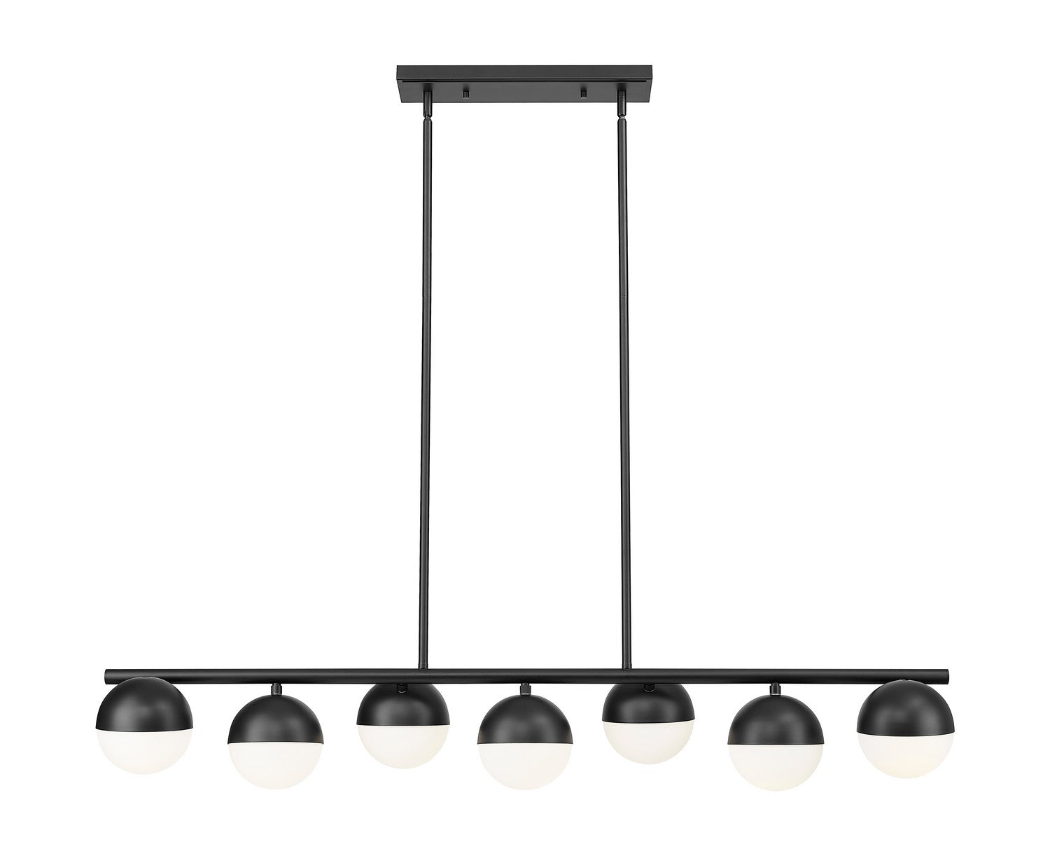 Z-Lite - 7517-7L-MB - Seven Light Linear Chandelier - Realm Sphere - Matte Black
