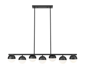 Z-Lite - 7517-7L-MB - Seven Light Linear Chandelier - Realm Sphere - Matte Black