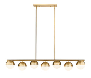 Z-Lite - 7517-7L-MGLD - Seven Light Linear Chandelier - Realm Sphere - Modern Gold