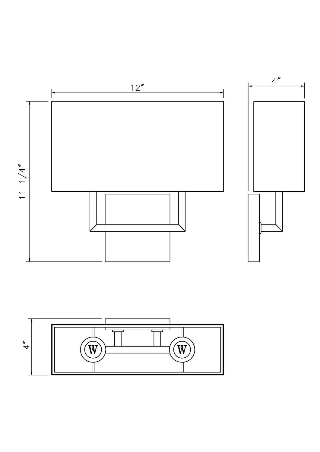 Z-Lite - 815-2S-MB - Two Light Wall Sconce - Saxon - Matte Black