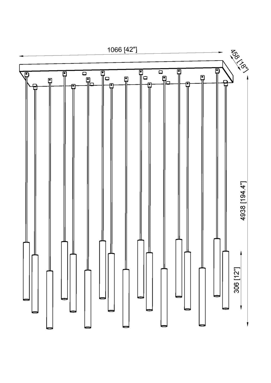Z-Lite - 919MP12-17L-MB-LED - LED Linear Chandelier - Forest - Matte Black