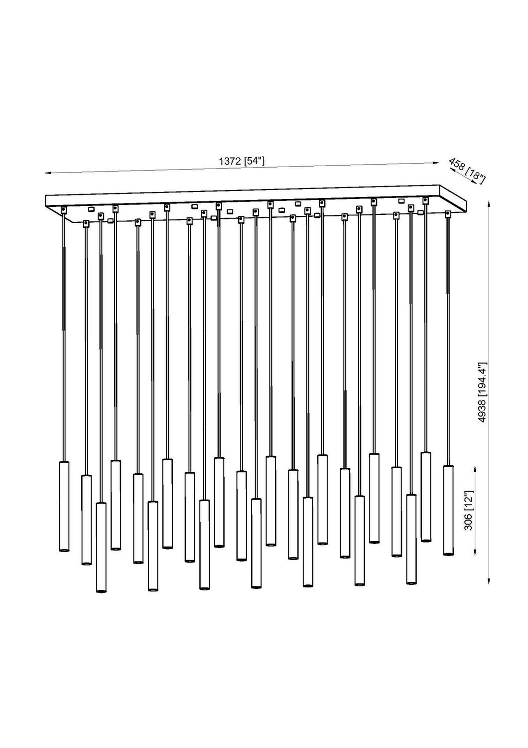 Z-Lite - 919MP12-23L-MB-LED - LED Linear Chandelier - Forest - Matte Black