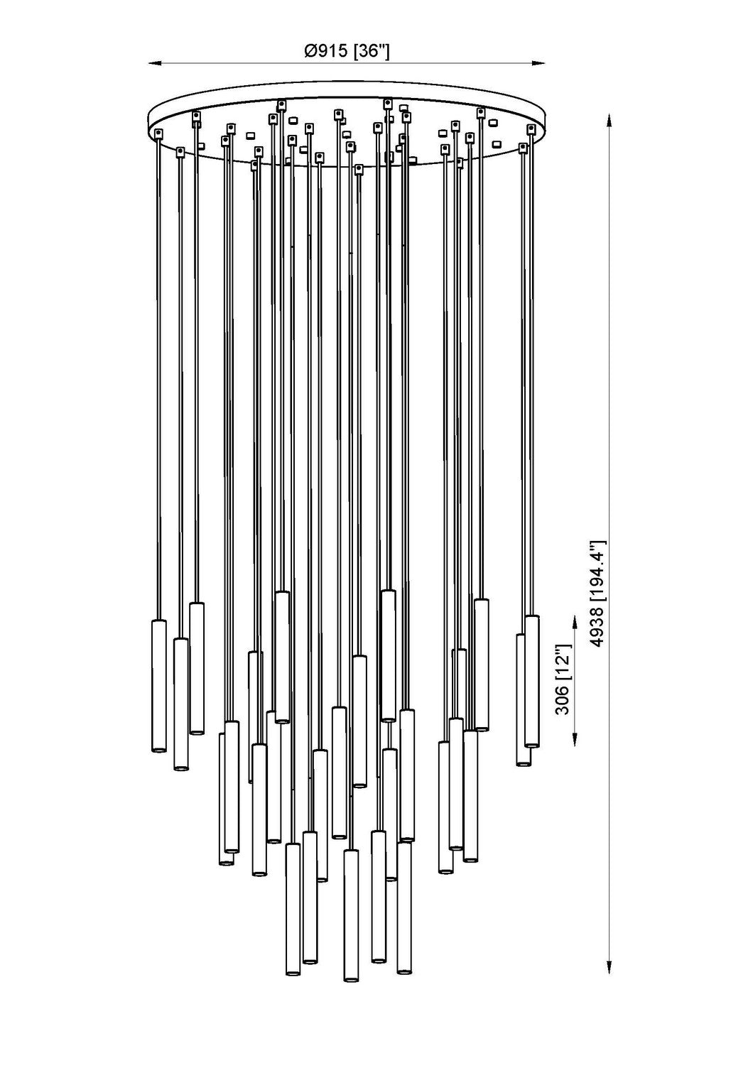 Z-Lite - 919MP12-27R-BN-LED - LED Chandelier - Forest - Brushed Nickel