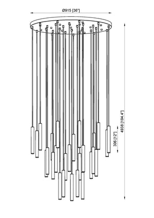 Z-Lite - 919MP12-27R-MB-LED - LED Chandelier - Forest - Matte Black