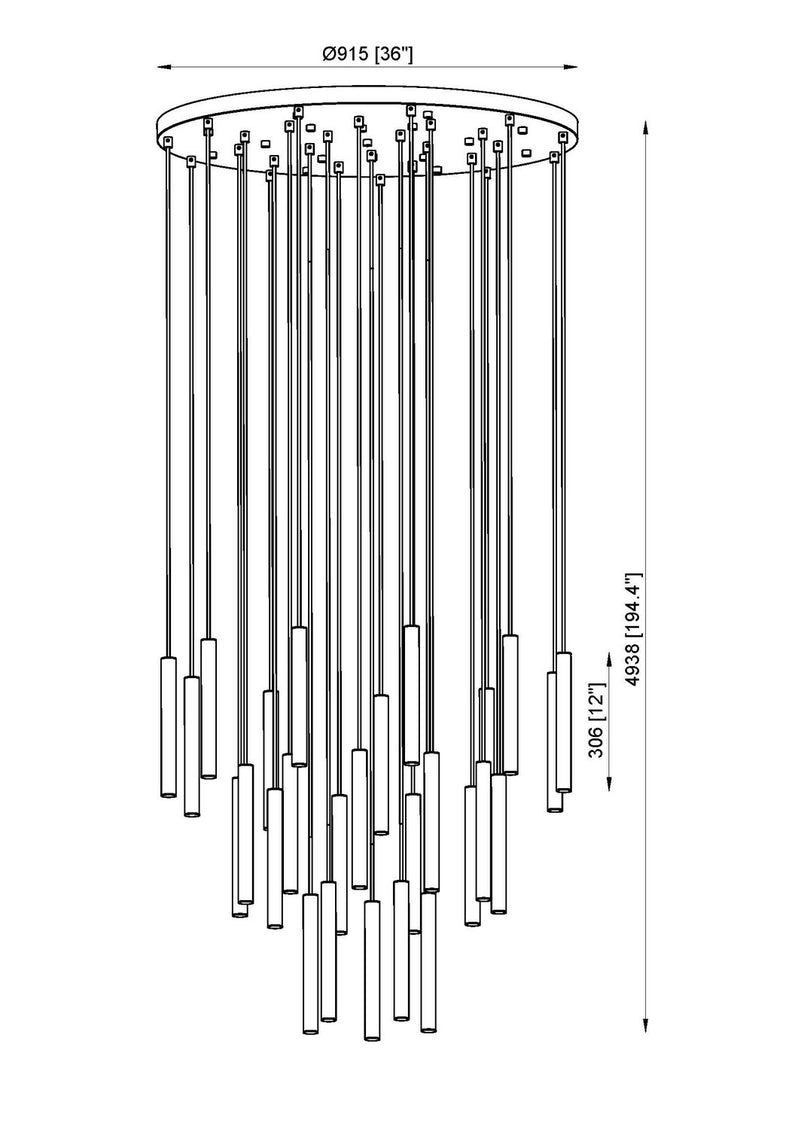 Z-Lite - 919MP12-27R-MB-LED - LED Chandelier - Forest - Matte Black