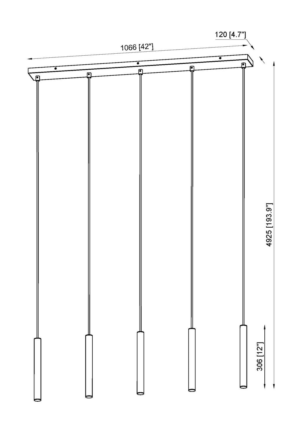 Z-Lite - 919MP12-5L-MGLD-LED - LED Linear Chandelier - Forest - Modern Gold