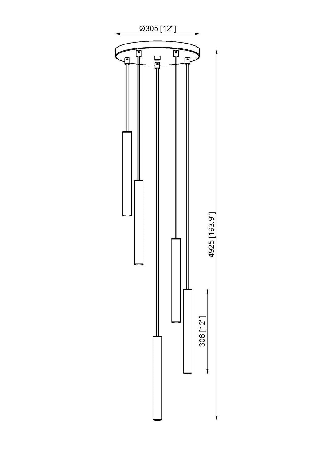 Z-Lite - 919MP12-5R-MGLD-LED - LED Chandelier - Forest - Modern Gold