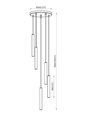 Z-Lite - 919MP12-5R-MGLD-LED - LED Chandelier - Forest - Modern Gold