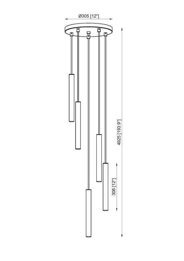 Z-Lite - 919MP12-5R-MGLD-LED - LED Chandelier - Forest - Modern Gold