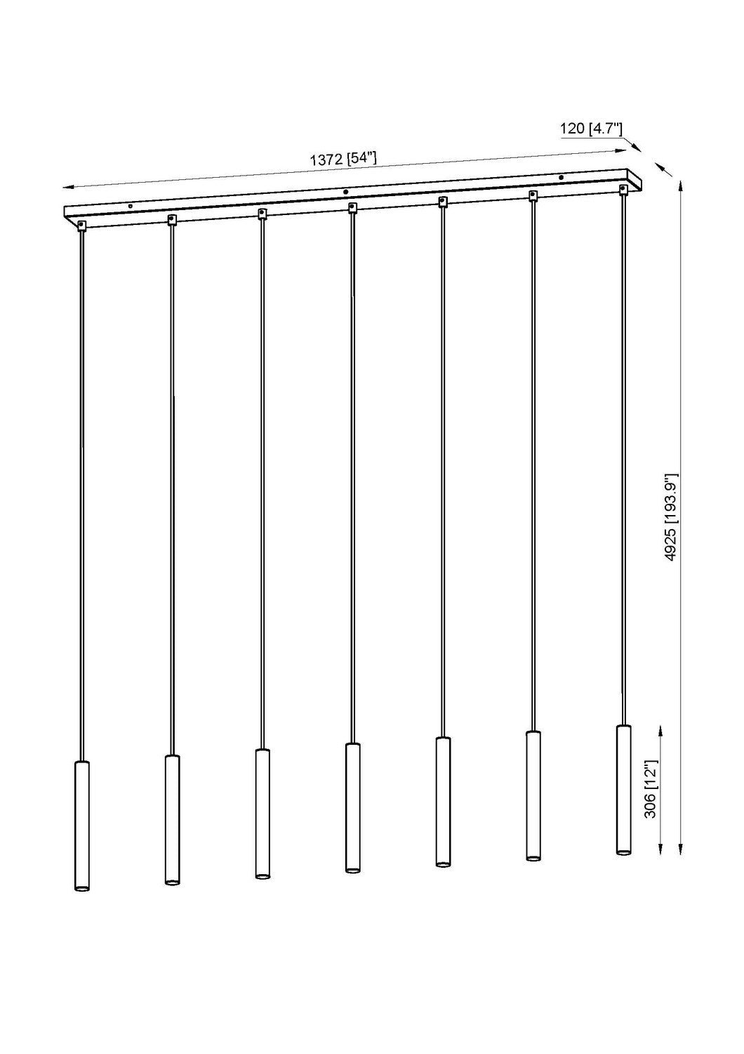 Z-Lite - 919MP12-7L-MB-LED - LED Linear Chandelier - Forest - Matte Black