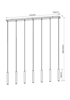 Z-Lite - 919MP12-7L-MGLD-LED - LED Linear Chandelier - Forest - Modern Gold