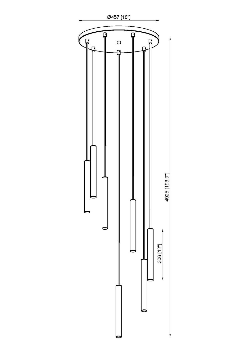 Z-Lite - 919MP12-7R-BN-LED - LED Chandelier - Forest - Brushed Nickel