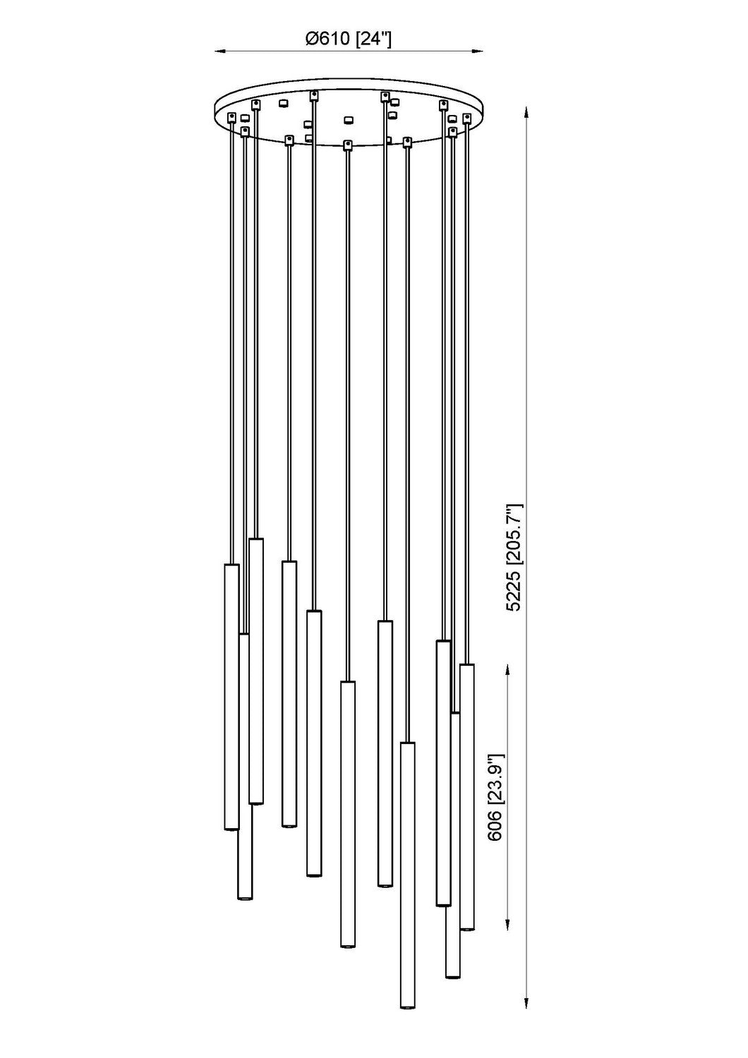 Z-Lite - 919MP24-11R-BN-LED - LED Chandelier - Forest - Brushed Nickel