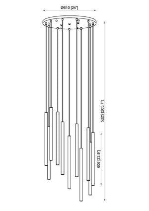 Z-Lite - 919MP24-11R-BN-LED - LED Chandelier - Forest - Brushed Nickel